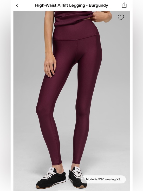 ALO Yoga Pants - Alo High-Waist Airlift Legging - Burgundy